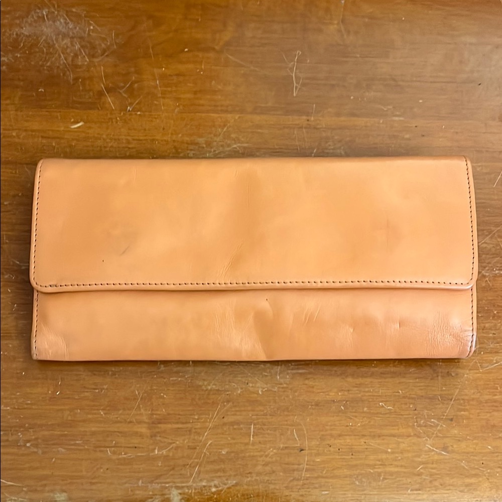 HOBO Paisley Leather Wallet- Orange